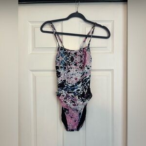 Jackson 2 Jolyn Swim Suit purple and blue bath bomb pattern
